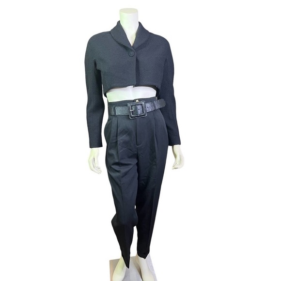 Thierry Mugler Black Bolero Coat  Size 4 - Picture 1 of 8